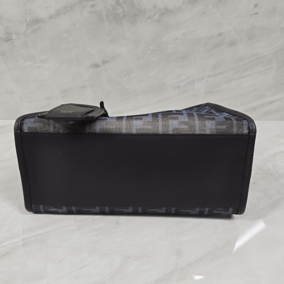 Fendi Azure/Zucca Print Black Mesh Bag - Picture 8 of 14